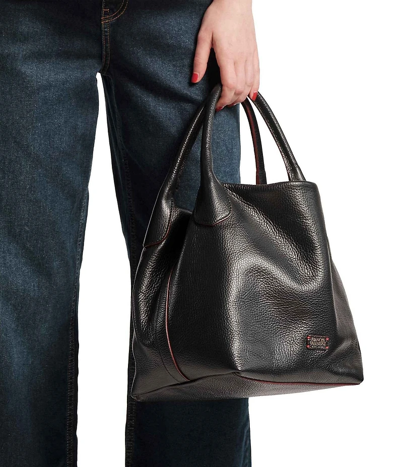 FRANCES VALENTINE Sweet Pea Tumbled Leather Slouchy Satchel Bag