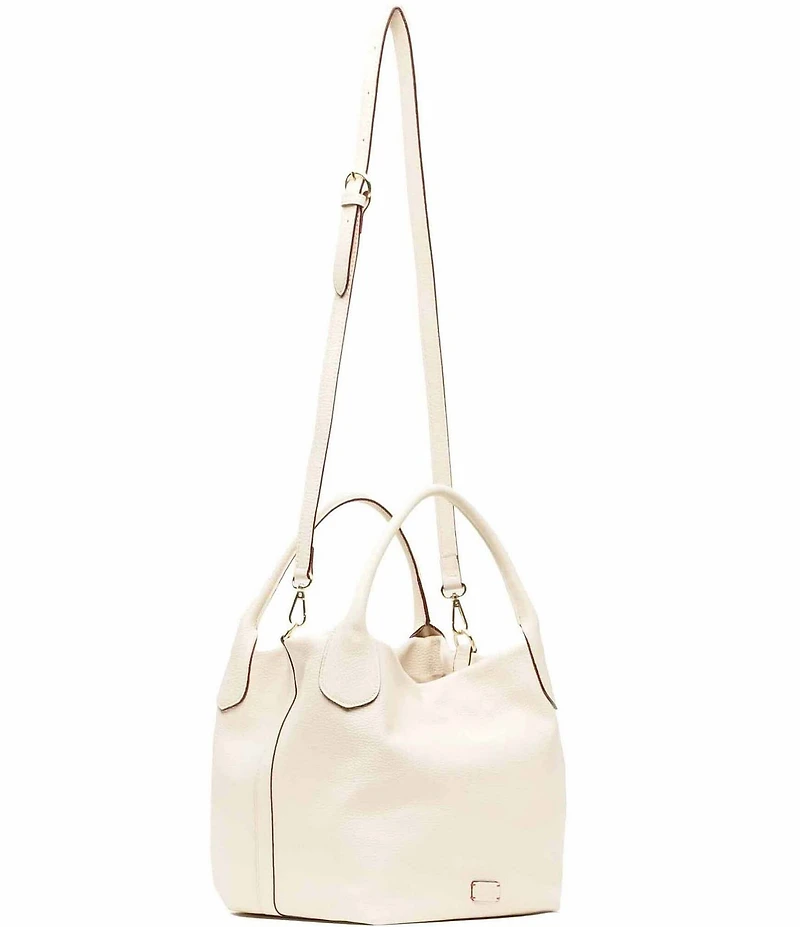 FRANCES VALENTINE Sweet Pea Tumbled Leather Slouchy Satchel Bag