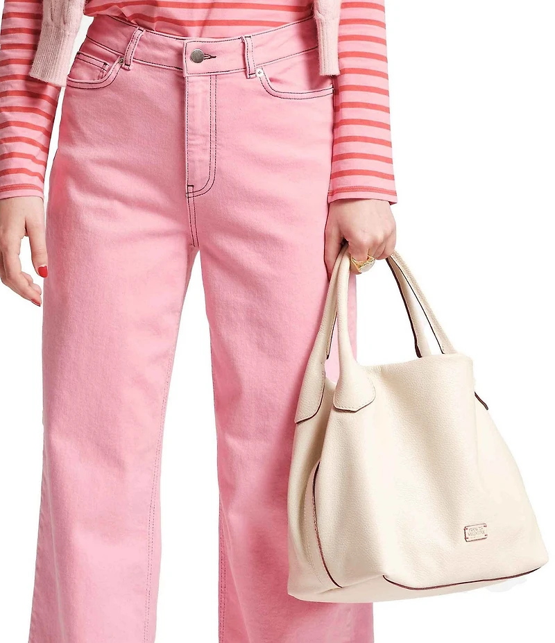 FRANCES VALENTINE Sweet Pea Tumbled Leather Slouchy Satchel Bag