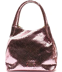 FRANCES VALENTINE Teeny Sweet Pea Metallic Snake Leather Hobo Satchel Bag