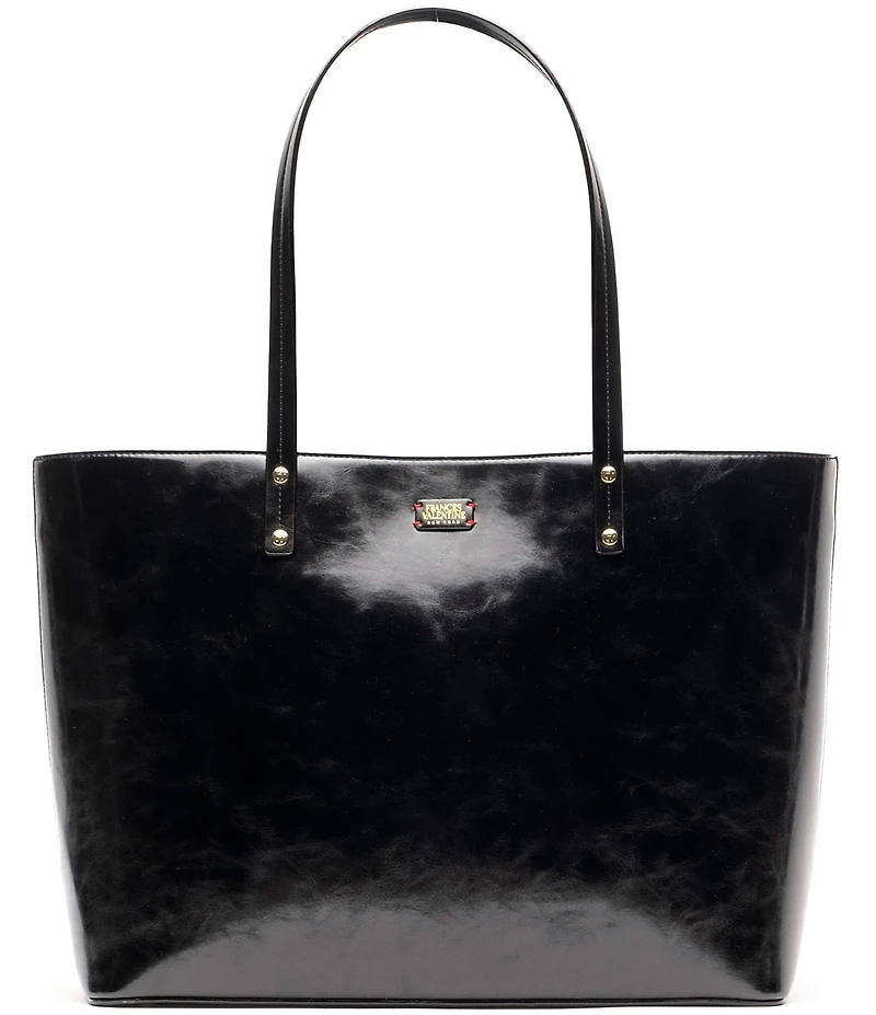 FRANCES VALENTINE Trixie Glazed Leather Tote Bag