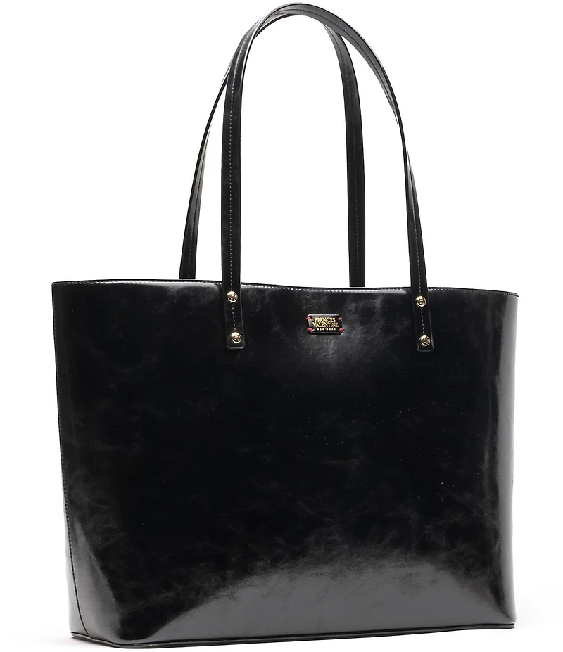 FRANCES VALENTINE Trixie Glazed Leather Tote Bag