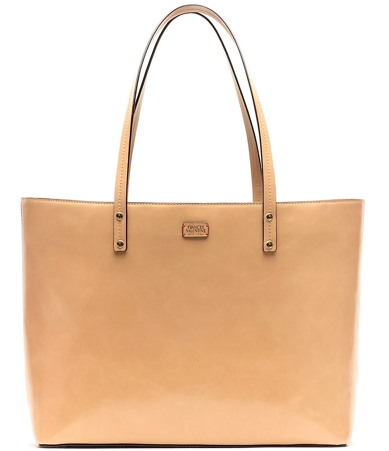 FRANCES VALENTINE Trixie Glazed Leather Tote Bag