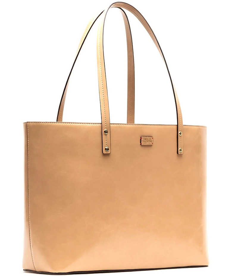 FRANCES VALENTINE Trixie Glazed Leather Tote Bag