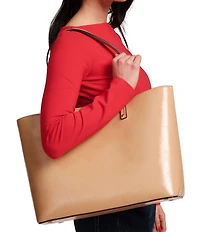 FRANCES VALENTINE Trixie Glazed Leather Tote Bag