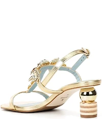 FRANCES VALENTINE Venus Jewel Ornamented Slingback Block Heel Sandals