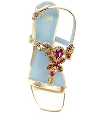 FRANCES VALENTINE Venus Jewel Ornamented Slingback Block Heel Sandals