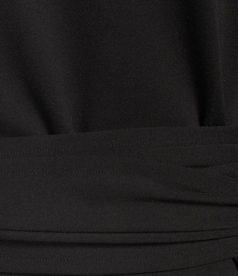 FRANCES VALENTINE Whitney Viscose Blend Boat Neck 3/4 Sleeve Wrap Top