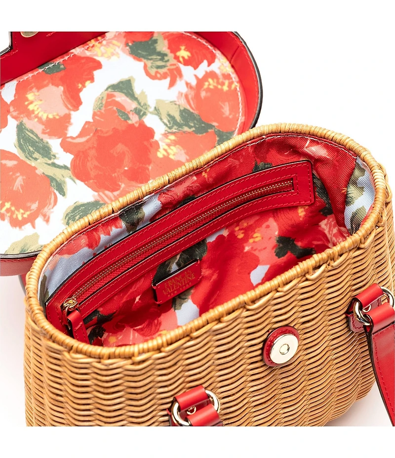 FRANCES VALENTINE Willow Basket Wicker Shoulder Bag