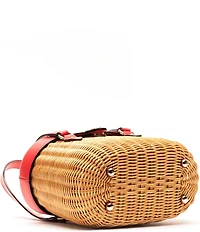FRANCES VALENTINE Willow Basket Wicker Shoulder Bag