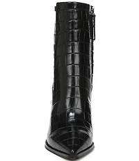 Franco Sarto Appia Croco Embossed Leather Dress Booties