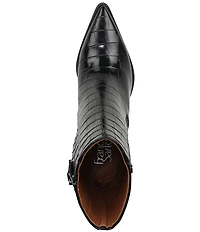 Franco Sarto Appia Croco Embossed Leather Dress Booties