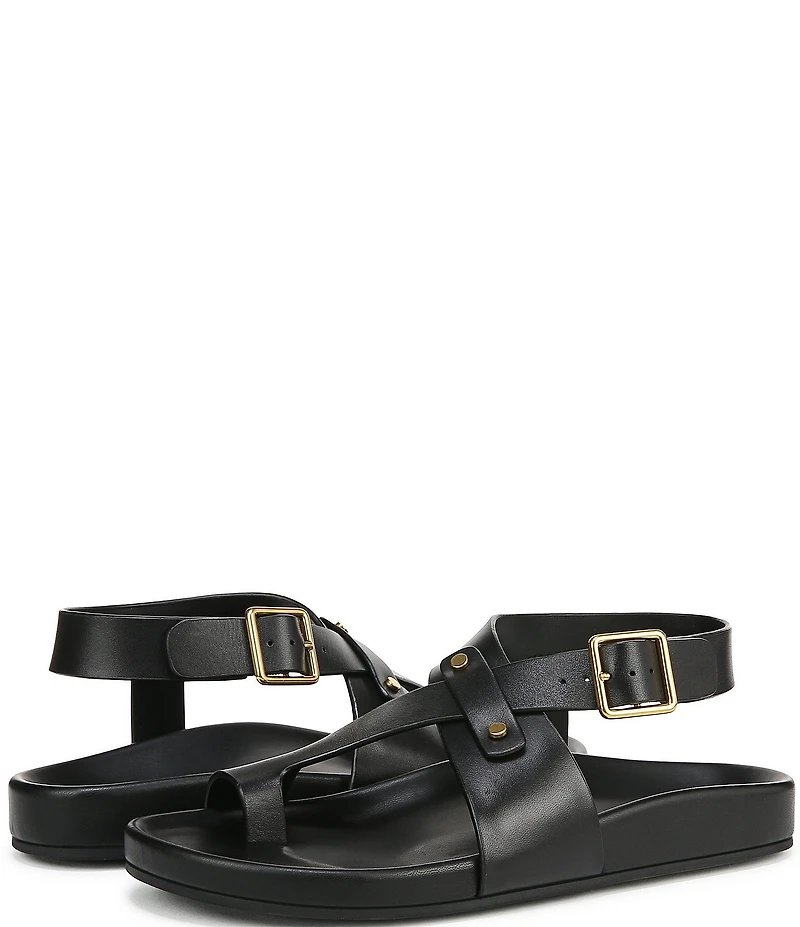 Franco Sarto Blair Leather Toe Loop Sandals