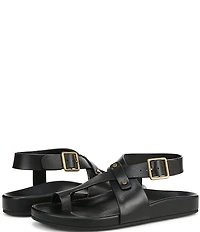 Franco Sarto Blair Leather Toe Loop Sandals