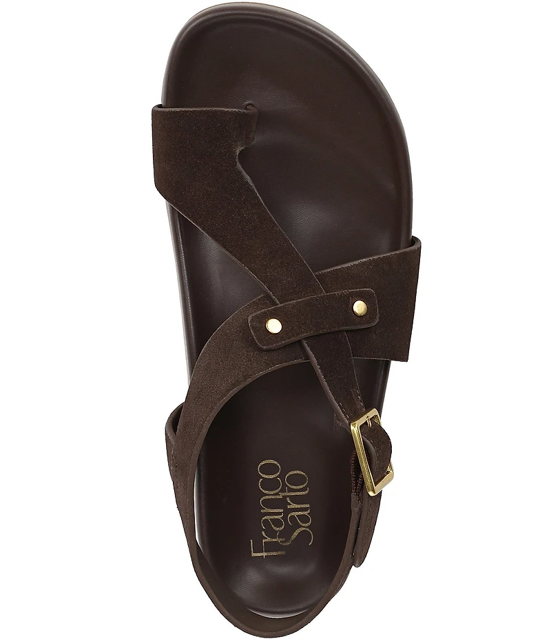 Franco Sarto Blair Suede Toe Loop Sandals