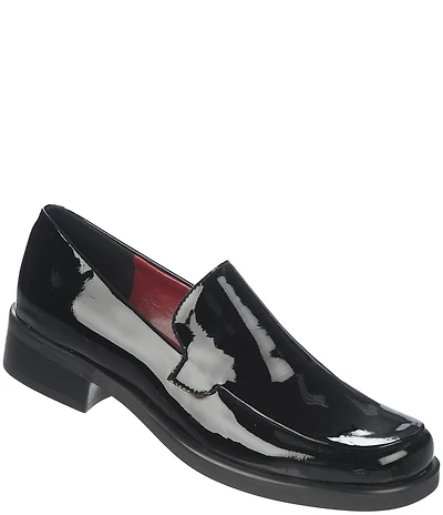 Franco Sarto Bocca Patent Leather Block Heel Loafers