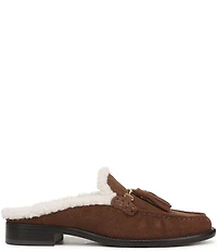 Franco Sarto Callen Leather Fleece Lined Tassel Loafer Mules