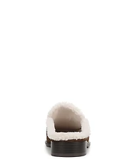 Franco Sarto Callen Leather Fleece Lined Tassel Loafer Mules