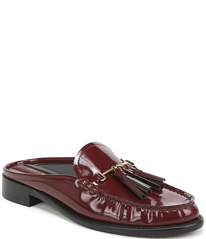Franco Sarto Callen Patent Bit Tassel Loafer Mules