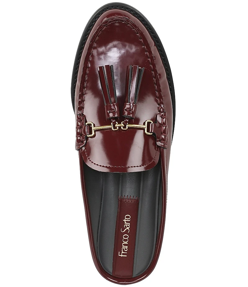 Franco Sarto Callen Patent Bit Tassel Loafer Mules