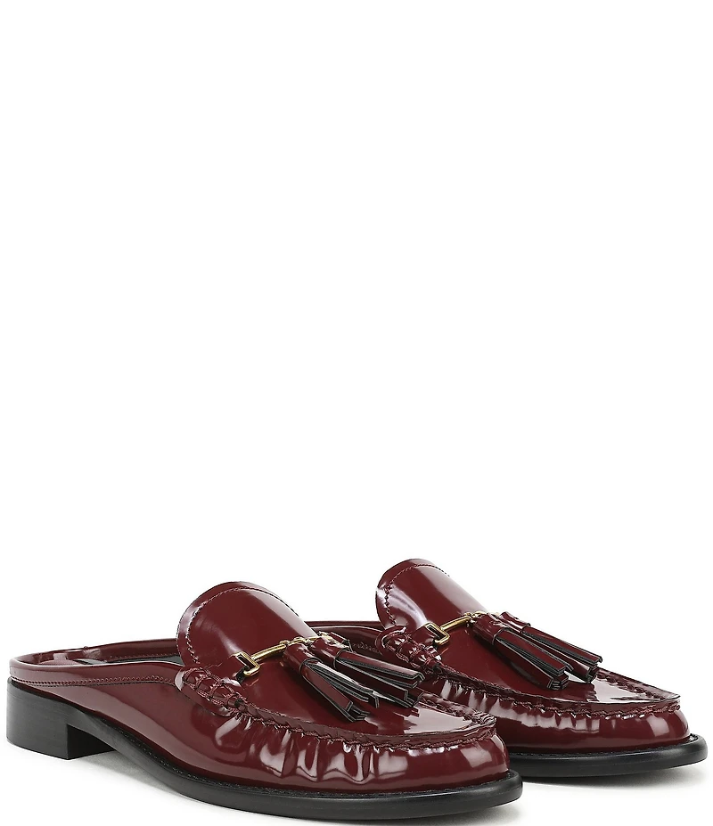Franco Sarto Callen Patent Bit Tassel Loafer Mules