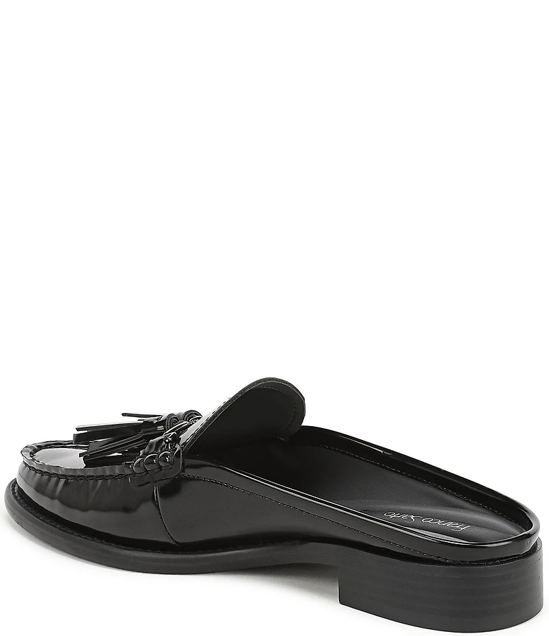 Franco Sarto Callen Patent Bit Tassel Loafer Mules