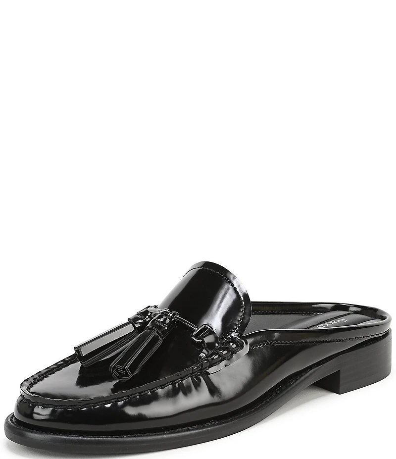 Franco Sarto Callen Patent Bit Tassel Loafer Mules