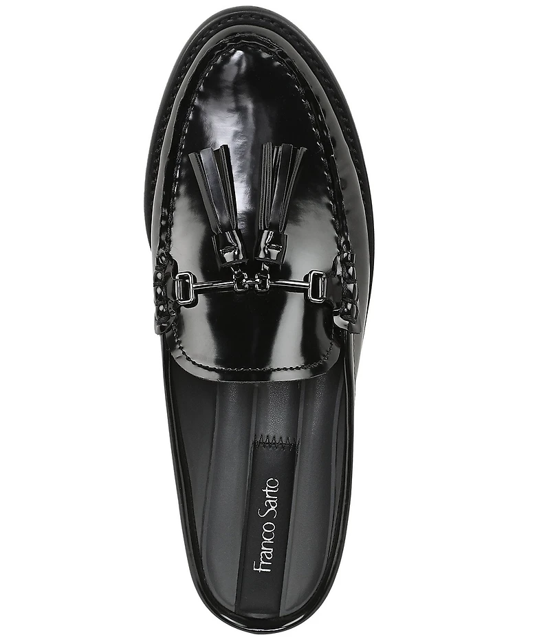 Franco Sarto Callen Patent Bit Tassel Loafer Mules