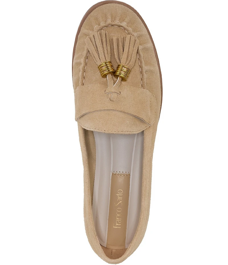 Franco Sarto Carita Suede Tassel Loafers