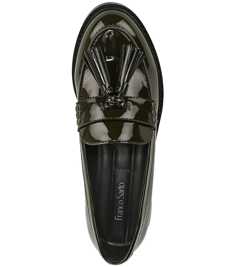 Franco Sarto Carolyn Low Patent Tassel Loafers