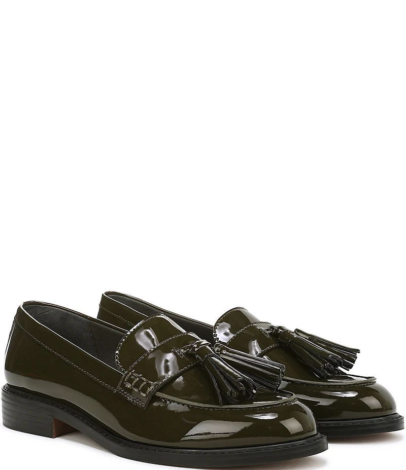 Franco Sarto Carolyn Low Patent Tassel Loafers