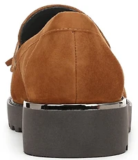 Franco Sarto Carolyn Suede Tassel Platform Loafers