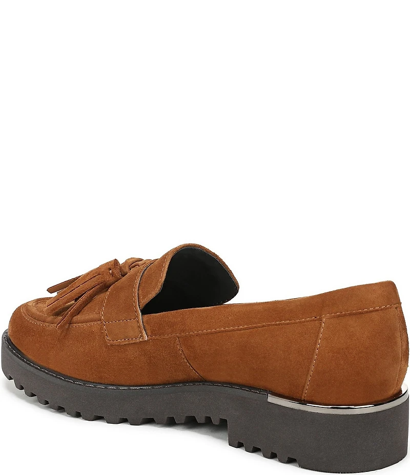 Franco Sarto Carolyn Suede Tassel Platform Loafers