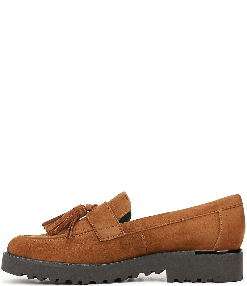 Franco Sarto Carolyn Suede Tassel Platform Loafers