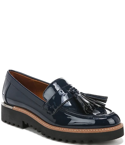 Franco Sarto Carolynn Patent Tassel Lug Sole Platform Loafers