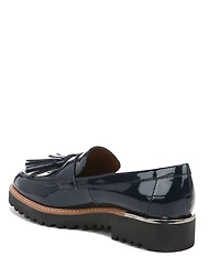 Franco Sarto Carolynn Patent Tassel Lug Sole Platform Loafers