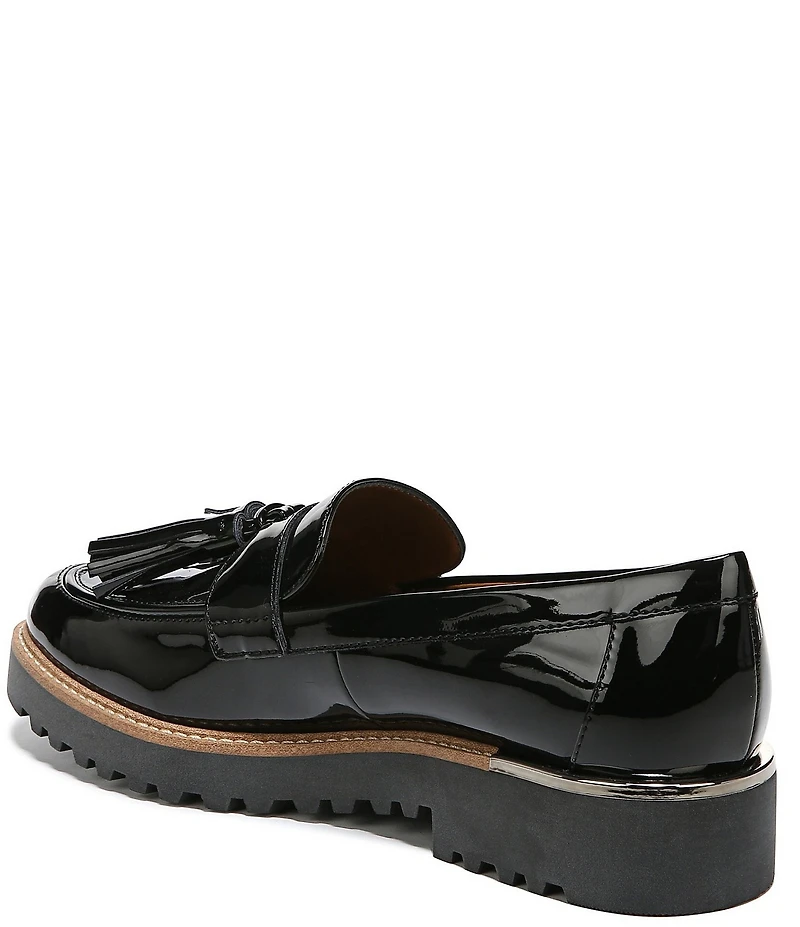 Franco Sarto Carolynn Patent Tassel Lug Sole Platform Loafers