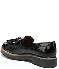 Franco Sarto Carolynn Patent Tassel Lug Sole Platform Loafers