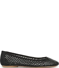 Franco Sarto Christina 2 Fishnet Mesh Rhinestone Embellished Ballet Flats