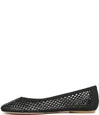 Franco Sarto Christina 2 Fishnet Mesh Rhinestone Embellished Ballet Flats