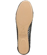 Franco Sarto Christina 2 Fishnet Mesh Rhinestone Embellished Ballet Flats