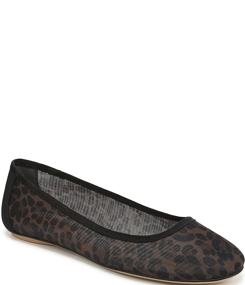 Franco Sarto Christina 2 Leopard Print Mesh Ballet Flats