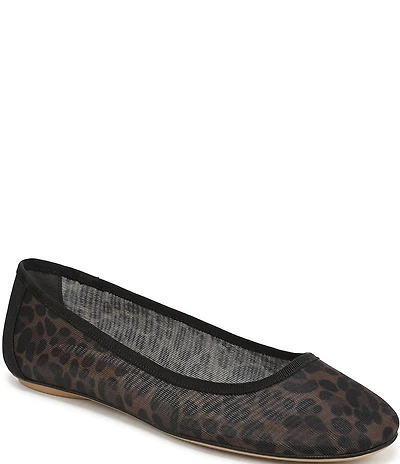 Franco Sarto Christina 2 Leopard Print Mesh Ballet Flats