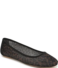 Franco Sarto Christina 2 Leopard Print Mesh Ballet Flats