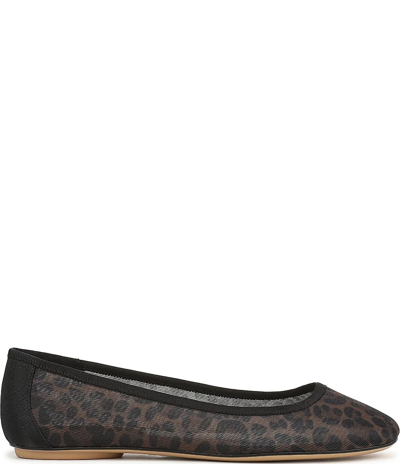 Franco Sarto Christina 2 Leopard Print Mesh Ballet Flats