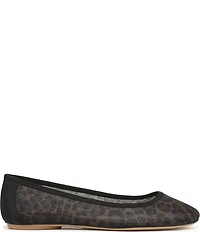 Franco Sarto Christina 2 Leopard Print Mesh Ballet Flats