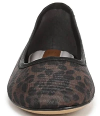 Franco Sarto Christina 2 Leopard Print Mesh Ballet Flats
