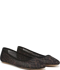 Franco Sarto Christina 2 Leopard Print Mesh Ballet Flats
