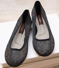 Franco Sarto Christina 2 Leopard Print Mesh Ballet Flats