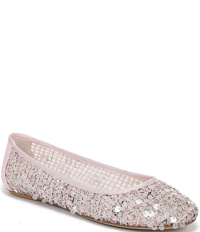 Franco Sarto Christina 2 Paillette Sequin Woven Mesh Ballet Flats